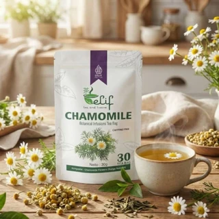 ELIF TEA AND TISANE Chamomile Tea | Teh Bunga Camomile | Teh Insomnia GERD Asam Lambung | 30 Tea Bag