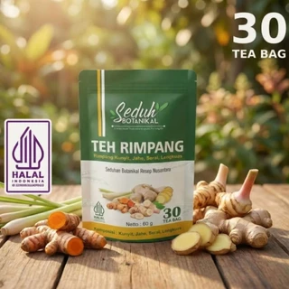 SEDUH BOTANIKAL Teh Rimpang  | Teh Celup Rimpang JSR | Teh Kunyit Jahe Serai Lengkuas | 30 Tea Bag