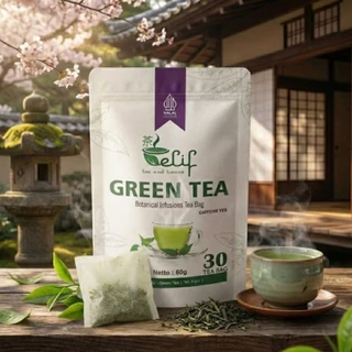 ELIF TEA AND TISANE Green Tea | Detox Green Tea | Teh Hijau Premium | Detox Slimming | 30 Tea Bag