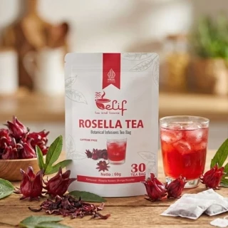 ELIF TEA AND TISANE Rosella Tea | Teh Bunga Rosella Merah | 30 Tea Bag