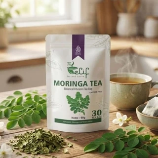 ELIF TEA AND TISANE Moringa Tea | Teh Daun Kelor | 30 Tea Bag