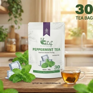 ELIF TEA AND TISANE Peppermint Tea | Teh Daun Mint | Batuk Pilek Sakit Tenggorokan | 30 Tea Bag