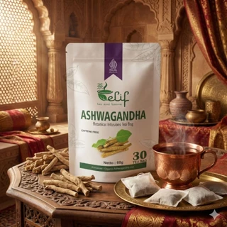 ELIF TEA AND TISANE Ashwagandha Tea | Teh Ashwagandha GERD Anxiety | 30 Tea Bag