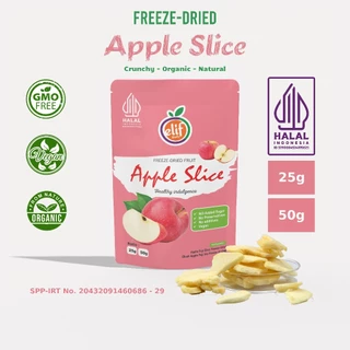 ELIF FRUITS Freeze Dried Apple Fruit Buah Apel Iris Kering Freeze-Dried Apel