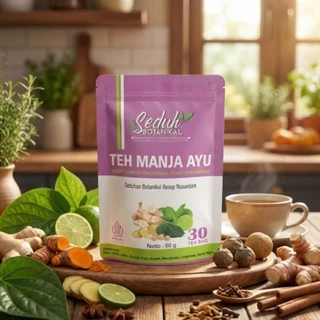 SEDUH BOTANIKAL Teh Manja Ayu | Minuman Herbal Kesat Rapet Wangi & Anti Keputihan Ampuh | 30 Tea Bag