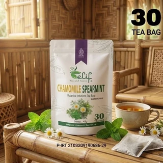 ELIF TEA AND TISANE Chamomile Spearmint Tea | Teh Bunga Chamomile & Spearmint | 30 Tea Bag