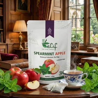 ELIF TEA AND TISANE Spearmint Apple Tea | Teh Spearmint & Buah Apple | 30 Tea Bag