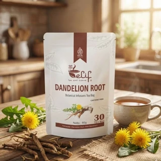 ELIF TEA AND TISANE Dandelion Root Tea : Super Detox Dandelion Root Tea | 30 Tea Bag