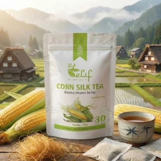 ELIF TEA AND TISANE Corn Silk Tea | Teh Sutra Jagung Detox Empedu | 30 Tea Bag