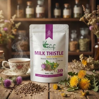 Milk Thistle Dandelion Tea - Herbal Detox Liver & Fatty Liver (Perlemakan Hati) - ELIF TEA AND TISANE