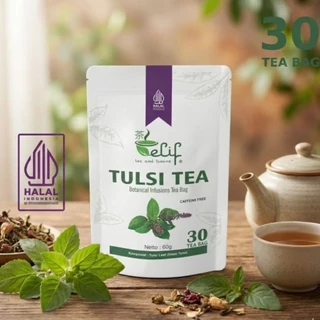 ELIF TEA AND TISANE Tulsi Tea | Minuman Relaksasi, Anti Stres & Jaga Daya Tahan Tubuh | Holy Basil | 30 Tea Bag