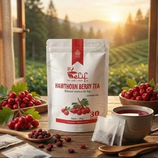 ELIF TEA AND TISANE Hawthorn Berry Tea | Teh Hawthorn Berry | Kolesterol Hipertensi Nyeri Dada Jantung | 30 Tea Bag