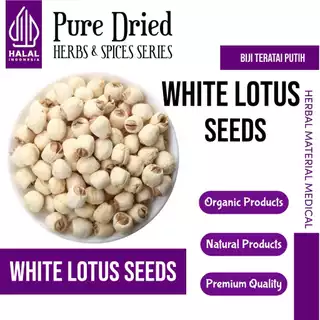 ELIF TEA Premium Dried White Lotus Seeds / Lien Zi /Biji Teratai Non-sulfur