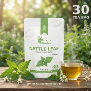 ELIF TEA AND TISANE Nettle Leaf Tea | Teh Daun Jelatang | Stinging Nettle Leaf Tea | 30 Tea Bag