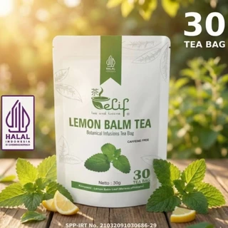 ELIF TEA AND TISANE Lemon Balm Tea : Lemon Balm Leaf / Balm Mint Tea (30 Tea Bag)
