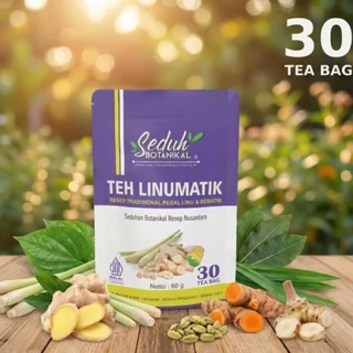SEDUH BOTANIKAL Teh Linumatik | Herbal Sakit Pinggang, Pegal Linu, Kebas & Asam Urat (Daun Salam) | 30 Tea Bag