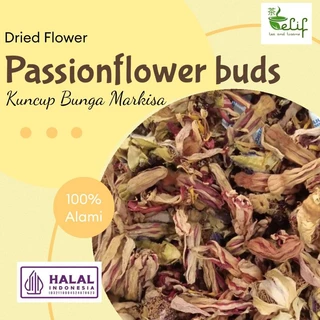 ELIF TEA Organic Dried Passion Flower Buds , Kuncup Bunga Passion Flower Tea