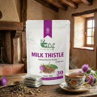 ELIF TEA AND TISANE Milk Thistle Tea | Silybum Marianum Tea | 30 Tea Bag