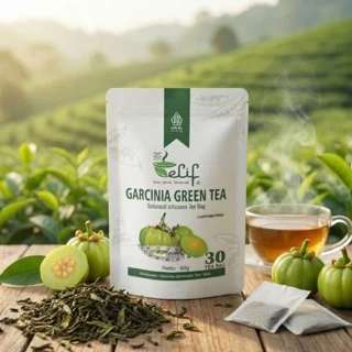 ELIF TEA AND TISANE Garcinia Green Tea | Super Diet Detox Slim Teh Peluntur Lemak | 30 Tea Bag
