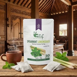 ELIF TEA AND TISANE Spearmint Lemongrass Tea : Spearmint leaf with Lemongrass (30 Tea Bag)