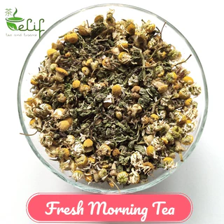 ELIF TEA Fresh Morning 50g - Teh Chamomile & Double Mint (Spearmint Peppermint) | Detoks Jerawat & Mood Booster