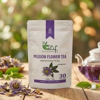 ELIF TEA AND TISANE Passion Flower Tea | Anxiolytic, Sedative, Sleep & Relax | 30 Tea Bag