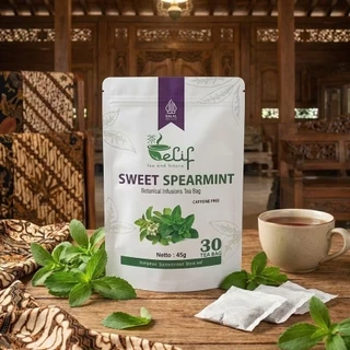 ELIF TEA AND TISANE Sweet Spearmint Tea | Teh Spearmint & Daun Stevia | 30 Tea Bag