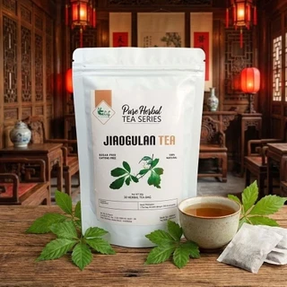 ELIF TEA AND TISANE Jiaogulan Tea | Gynostemma Pentaphyllum Tea | Teh Jiaogulan Original Caffeine-Free  | Botanical Infusions Tea Bag | 30 Tea Bag