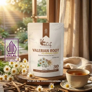 ELIF TEA AND TISANE Valerian Chamomile Tea | Valeriana Root with Chamomile | 30 Tea Bag