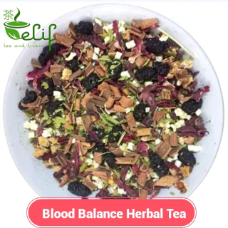 Elif Tea Blood Balance Herbal Tea : Celery Leaf Spearmint Lemongrass Hibiscus