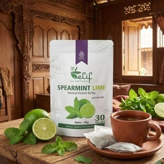 ELIF TEA AND TISANE Spearmint Lime Tea | Teh Spearmint & Buah Jeruk Nipis | 30 Tea Bag