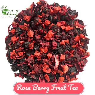 ELIF TEA Big Pack Rose Berry Fruit Tea : Rosehip, Cranberry, Strawberry, Peach Fruit
