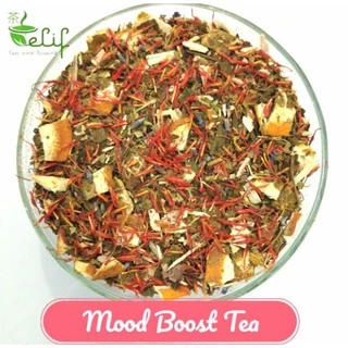 ELIF TEA Mood Boost Tea : Yerba Mate, Siberian Ginseng, Ginkgo Leaf, Safflower