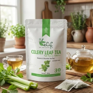ELIF TEA AND TISANE Celery Leaf Tea | Teh Daun Seledri | Botanical Infusions Tea Bag | 30 Tea Bag