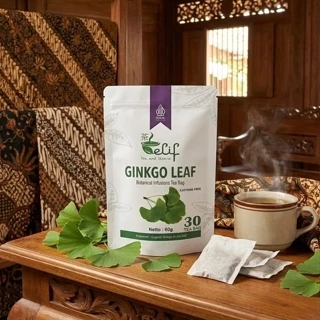 ELIF TEA AND TISANE Ginkgo Leaf Tea | Stroke Vertigo Wasir Daya Ingat | 30 Tea Bag
