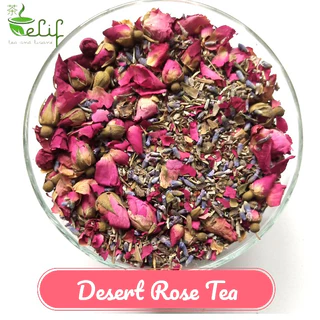 ELIF TEA Bulk Pack Desert Rose Tea : Rose, Rosemary, Sage Leaf, Lavender, Lemon Balm