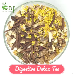ELIF TEA Big Pack Digestive Detox Tea : Garcinia Cambogia, Dried Apple, Plum Blossom