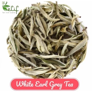 ELIF TEA White Earl Grey 50g - Silver Needle Tea & Bergamot Oil - Teh Putih Premium Aroma Citrus - Loose Leaf