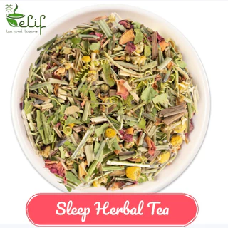 ELIF TEA Bulk Pack Sleep Herbal Tea : Passionflower, Chamomile, Lavender, Red Rose Petals