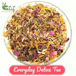 ELIF TEA Bulk Pack Everyday Detox Tea : Lotus, Hawthorn, Lemon, Calendula, Cassia Seeds