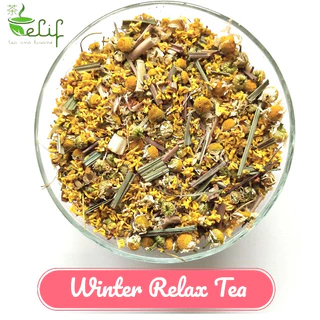 ELIF TEA Big Pack Winter Relax Tea : Chamomile, Osmanthus, Tulsi & Lemongrass