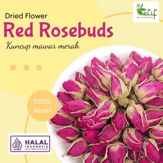ELIF TEA [ 1 Kg ] Bulk Pack Premium Rose Buds Flower Tea Teh Kuncup Bunga Mawar Merah