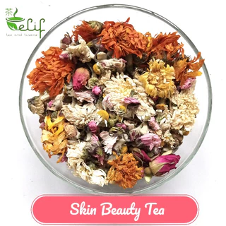 ELIF TEA Big Pack Skin Beauty Tea : White Plum Blossom, Peach Blossom, Marigold flower