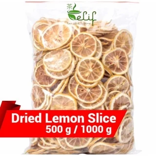 ELIF FRUITS Bulk Pack [ 1 Kg ] Dried Lemon Slice / Jeruk Lemon Iris Kering