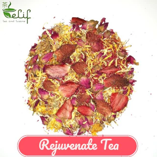 ELIF TEA Big Pack Rejuvenate Tea : Dried Strawberry, Calendula, Rose, Safflower, Sumac